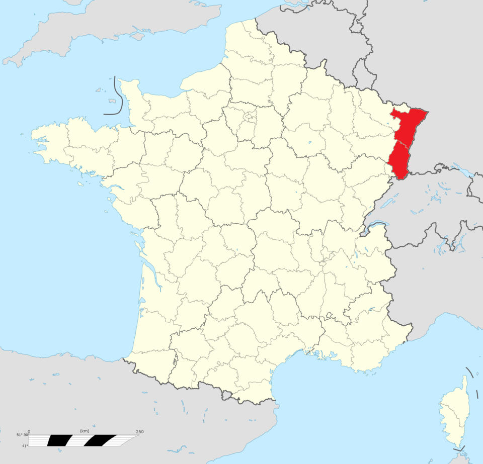 Carte de l'Alsace — Alsace