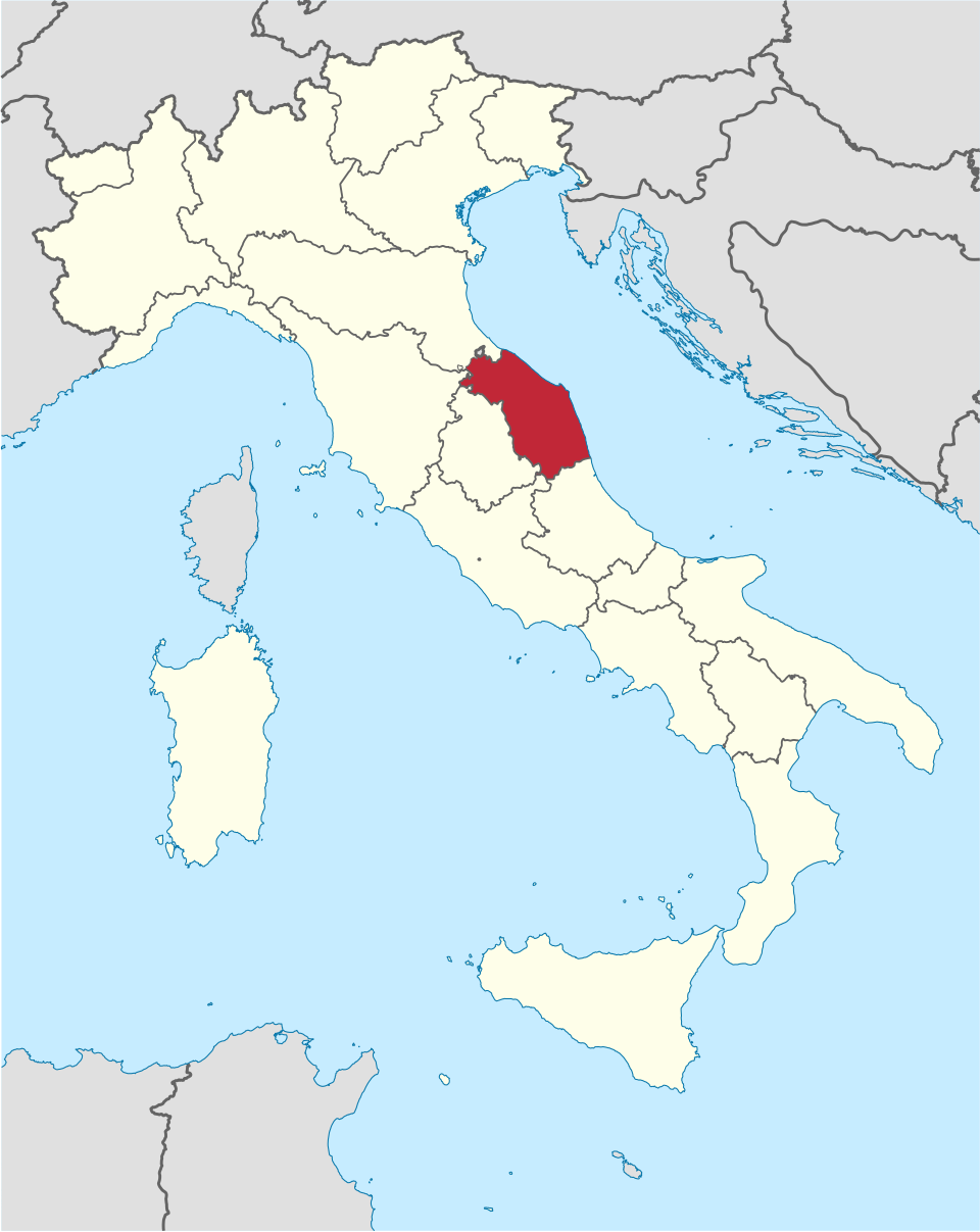 Carte des Marches — Marches, Piceno