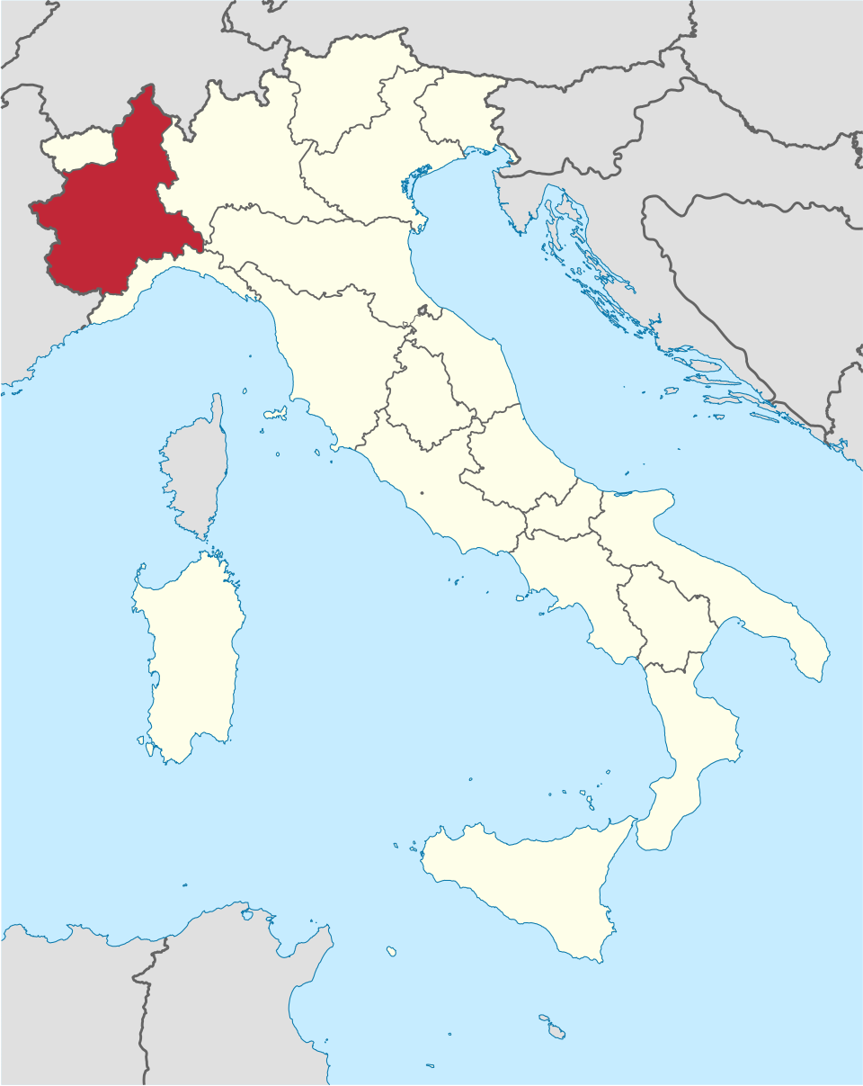 Carte du Piémont — Piémont, Monferrato