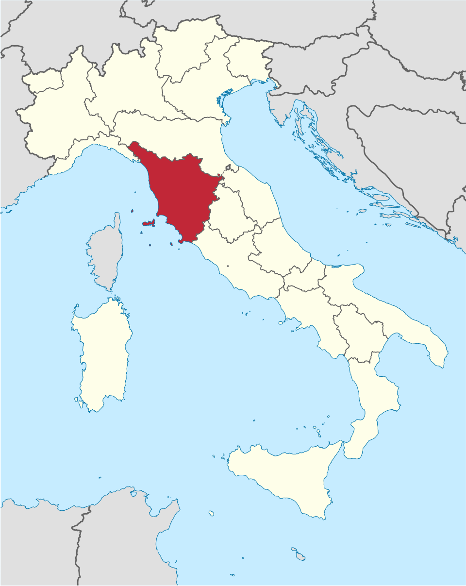 Carte de la Toscane — Toscane